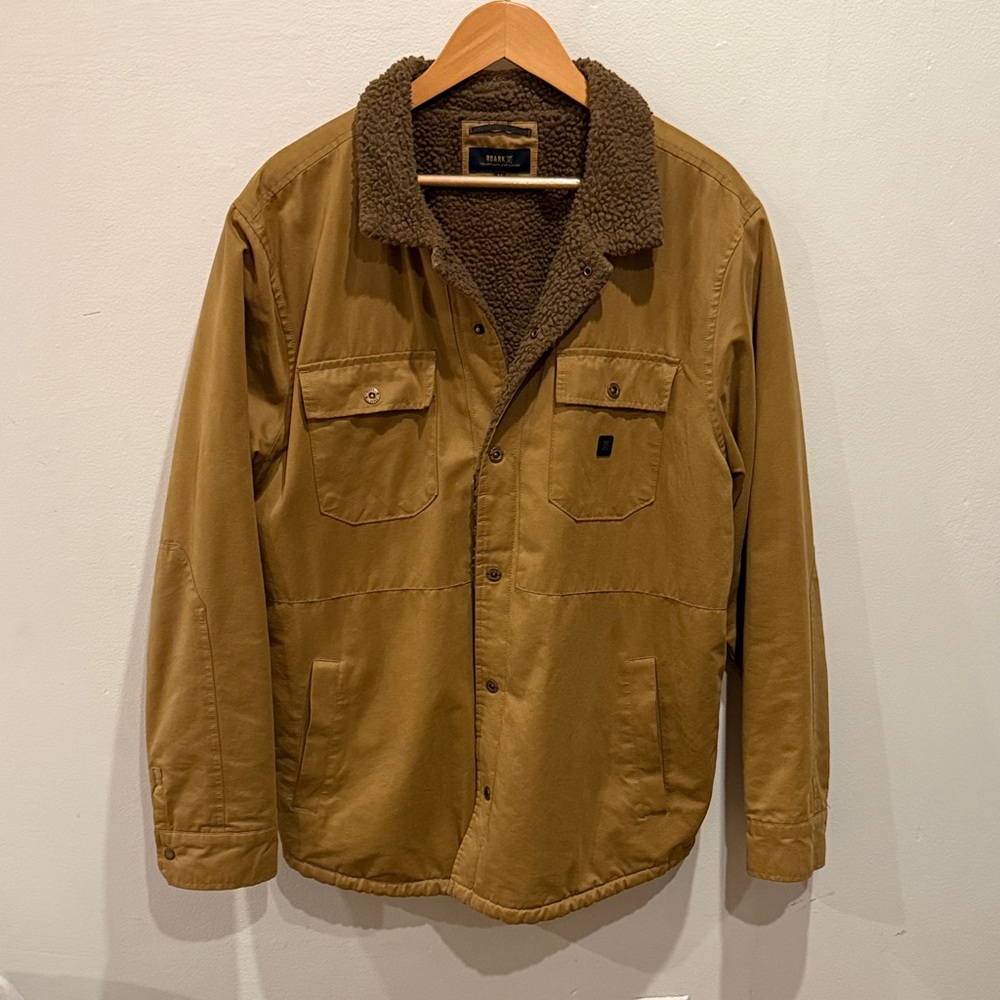 Roark Tan Sherpa-Lined Shirt Jacket
